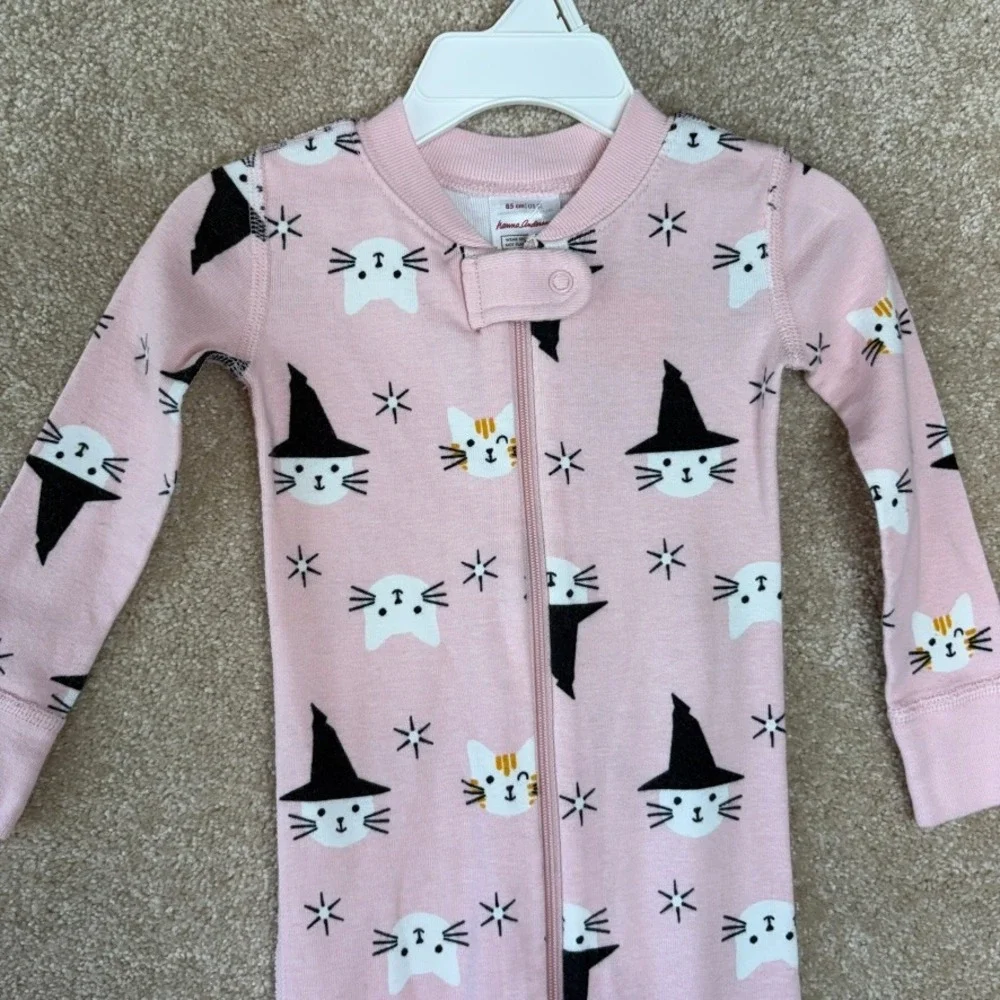 Hanna Andersson Cat Pajamas pjs Girls Size 2T‎ 85cm Halloween Organic Cotton